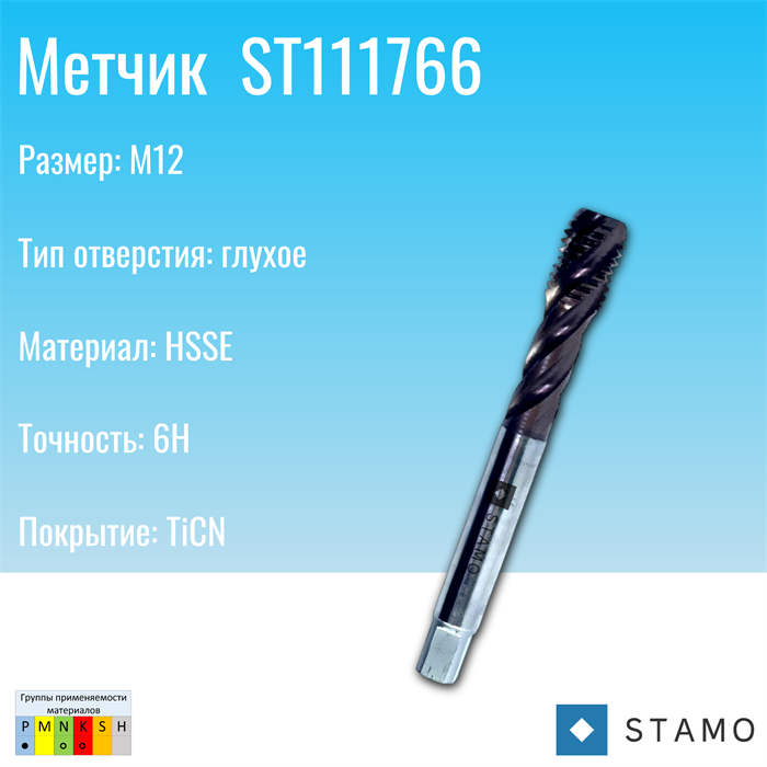 Метчик STAMO ST111766 M12 ST111766